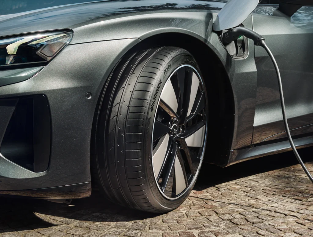 Rows of new car and tractor tyres at Central Tyres Creggs Co Galway